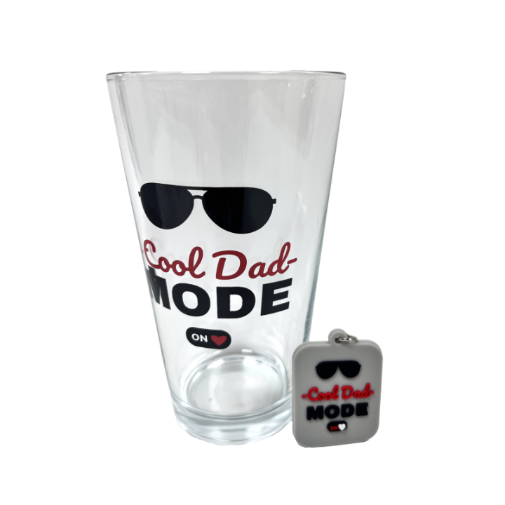 Glass & Keyring Set