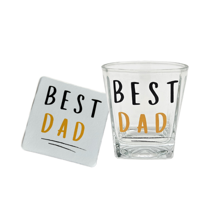Glass & Coaster Set